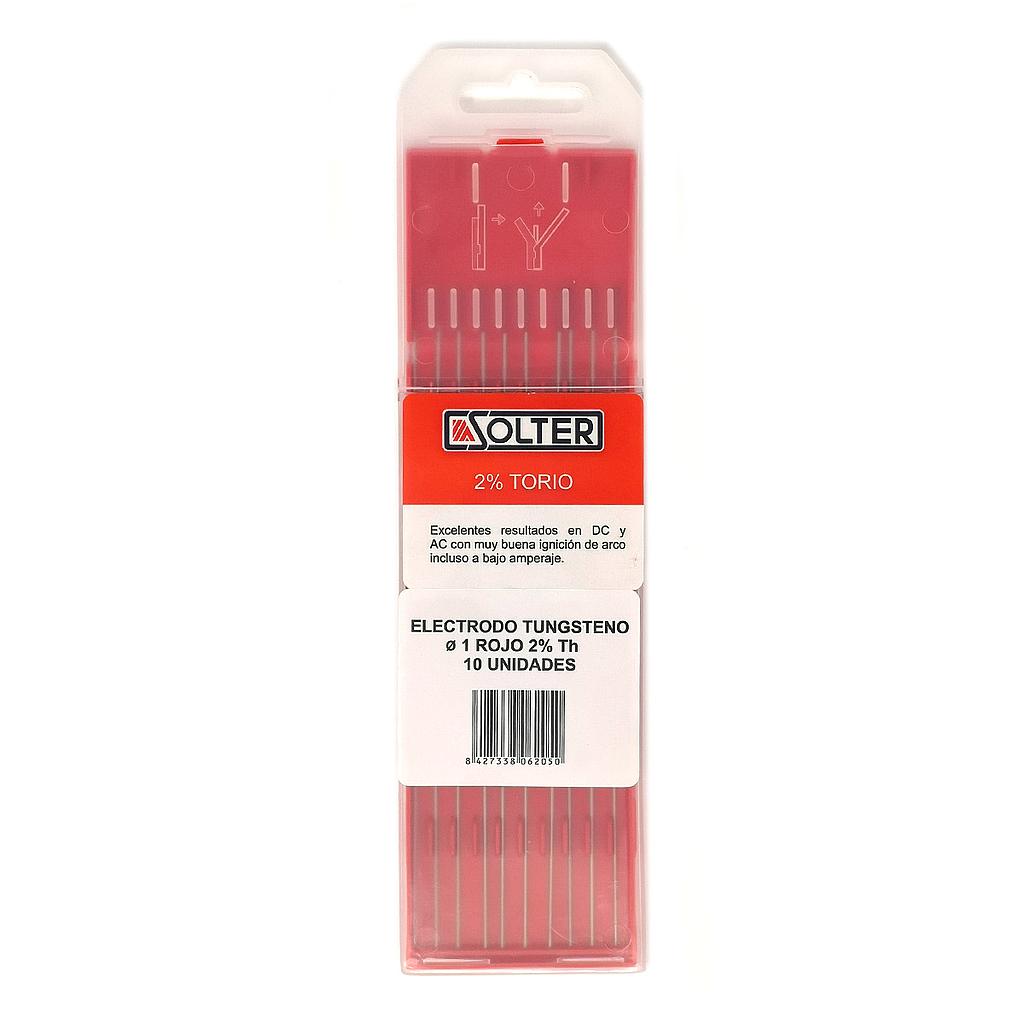 ELECTRODOS TUNGSTENO ROJO 10ud.